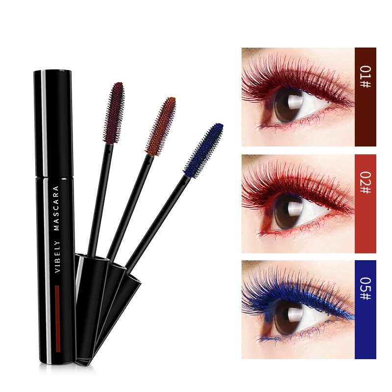 Professional Color Mascara Long-lasting Waterproof Fast Dry Eyelashes Curling Charming Lengthening Makeup Colorful Mascara