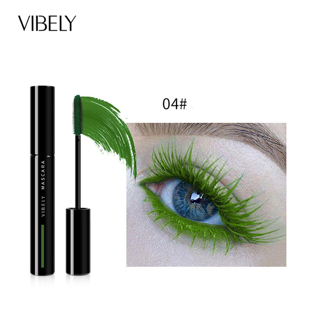 Professional Color Mascara Long-lasting Waterproof Fast Dry Eyelashes Curling Charming Lengthening Makeup Colorful Mascara view 4