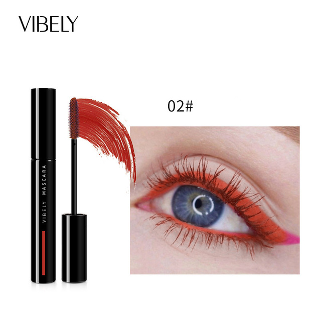 Professional Color Mascara Long-lasting Waterproof Fast Dry Eyelashes Curling Charming Lengthening Makeup Colorful Mascara view 7