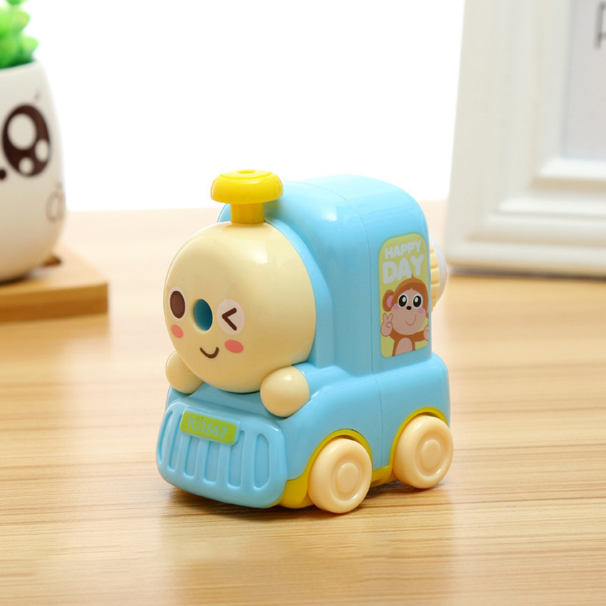 Small Train Manual Pencil Sharpener Student Hand-Cranked Pencil Sharpener for Colored Pencil, Sketching, Charcoal, Art Pencils