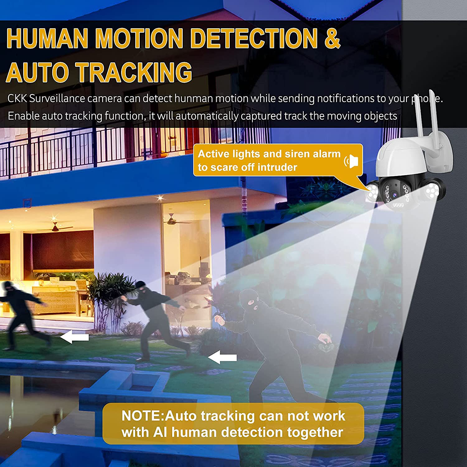 Floodlight Camera Outdoor Color Night Vision External Wireless Wifi Camera Security CCTV Camera Surveillance ICSEE