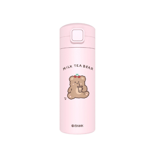 300ML 304 Stainless Steel Portable Drinkware Bear Bouncing Cup Water Bottle Thermos Bottle Mug Vacuum Flask