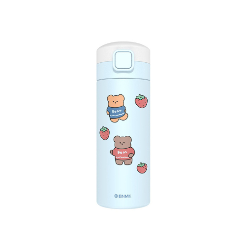 300ML 304 Stainless Steel Portable Drinkware Bear Bouncing Cup Water Bottle Thermos Bottle Mug Vacuum Flask