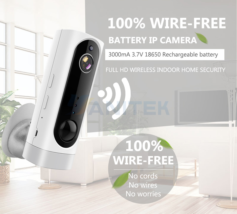 Battery WiFi Camera Rechargeable Battery Powered 720P 1080P Full HD Indoor Wireless Security IP Cam 130 Wide Angle IOS APP ICsee