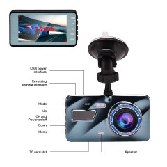 1080P Car DVR Dash Cam Video Recorder 3 In 1 Rear View Dual Full HD Car Camera 3.6"Cycle Recording Night Vision G-sensor Dashcam