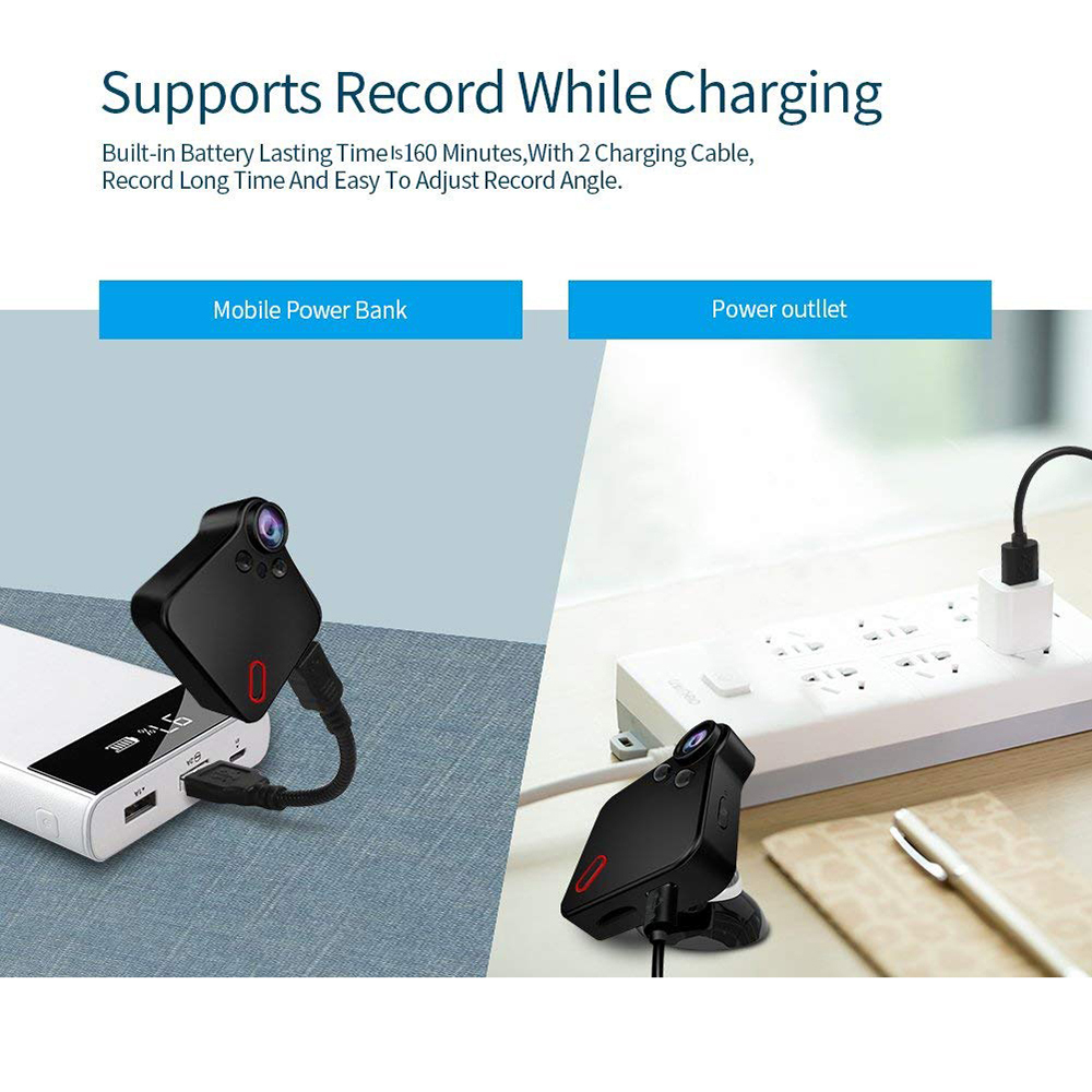 Mini Camera Wireless HD 1080P IP WIFI P2P Wearable Webcam Motion Sensor Bike Body Micro DV DVR Magnetic Clip Voice Recorder