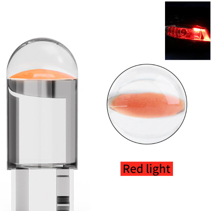 Colour W5W Led T10 Car Light COB Glass 6000K White Auto Automobiles License Plate Lamp Dome Light Reading DRL Bulb Style 12V