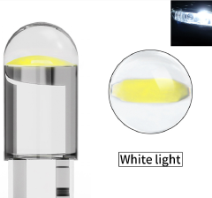 Colour W5W Led T10 Car Light COB Glass 6000K White Auto Automobiles License Plate Lamp Dome Light Reading DRL Bulb Style 12V