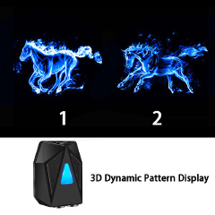 2Pcs LED Car Door Projection Light Novelty Dynamic Movie Gif Lamp Atmosphere Animated Night Projector Warning Lamp