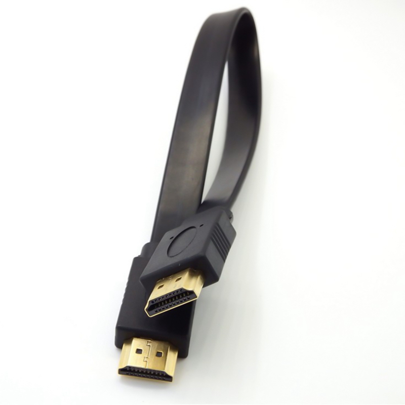 1pc High Quality 30cm Full HD Short HDMI-compatible Cable Support 3D Male to Male Plug Flat Cable Cord for Audio Video HDTV TV