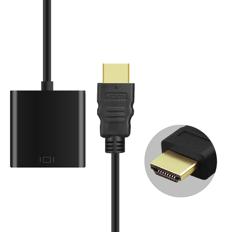 HDMI to VGA Adapter, 1080P HDMI Male to VGA Female Video Converter Cable for Xbox/ PS4/ HDTV/ PC/ Laptop/ Projector