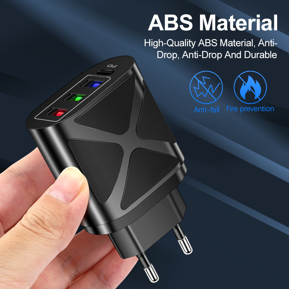 Multi-port 5V/2.4A fast charge new travel 4USB charger