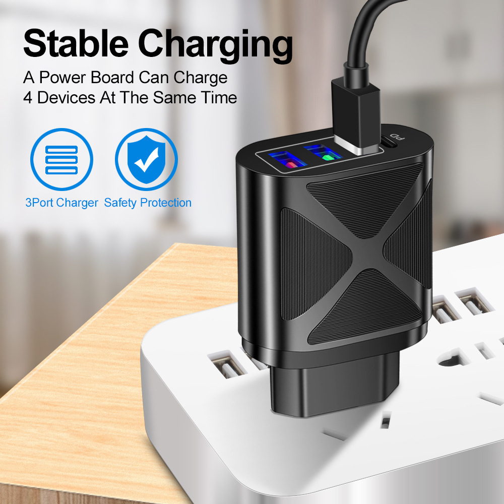 Multi-port 5V/2.4A fast charge new travel 4USB charger