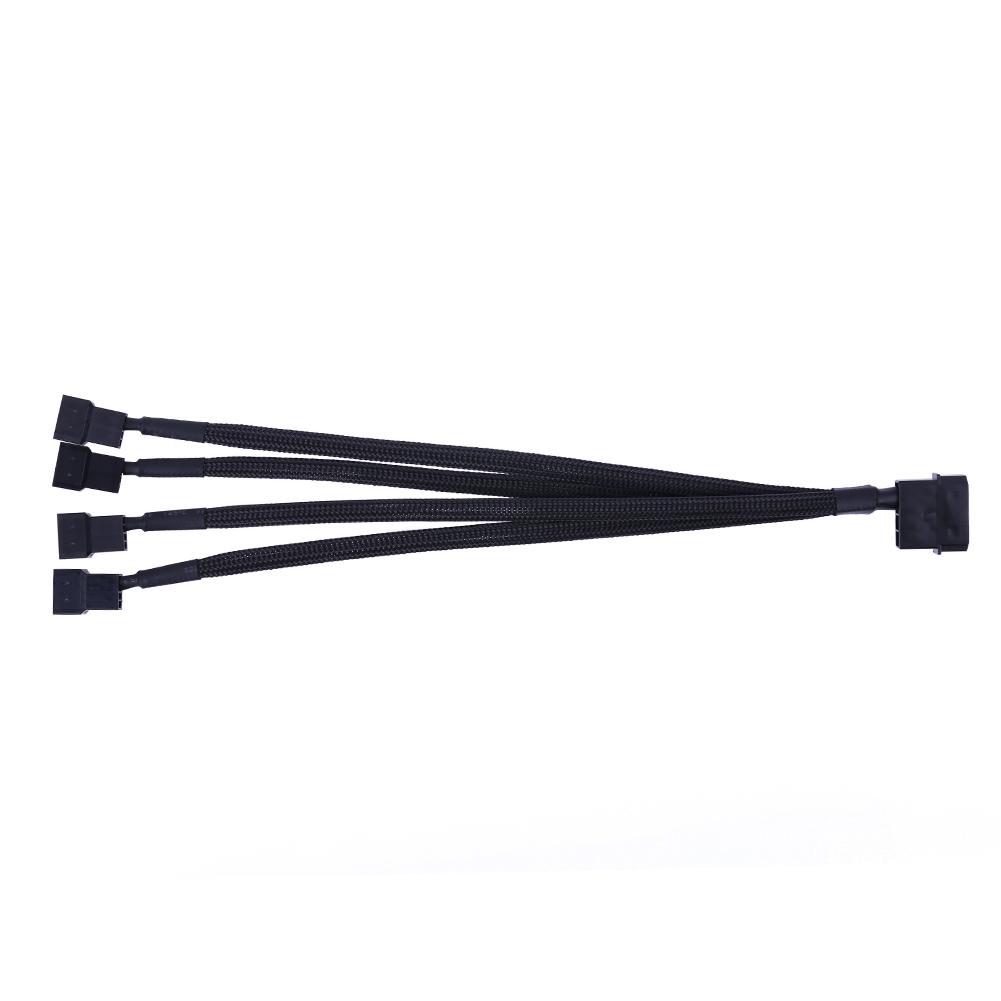 27cm 4pin IDE Molex to 4-Port 3Pin/4Pin Power Supply Plug Cooler Cooling Fan Adapter Power Cable Splitter for PC Computer Case