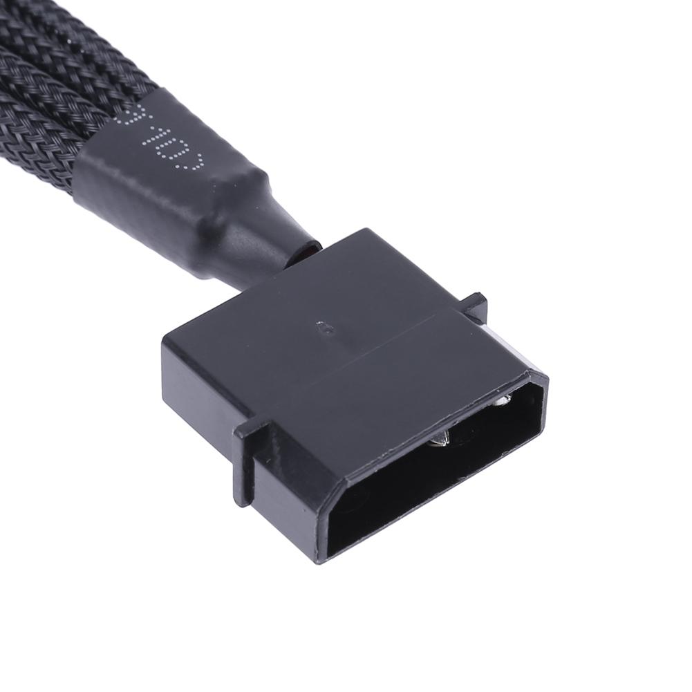 27cm 4pin IDE Molex to 4-Port 3Pin/4Pin Power Supply Plug Cooler Cooling Fan Adapter Power Cable Splitter for PC Computer Case