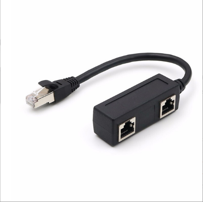 3 in 1 RJ45 Splitter LAN Ethernet Network RJ45 Connector Extender Adapter Cable for Networking Extension 1 Male to 2/3 Female