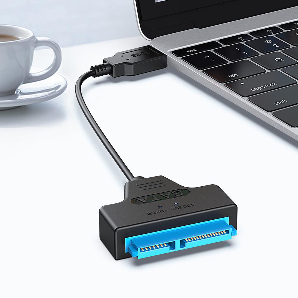 Dual USB 3.0 to SATA7+15pin Adapter Computer Cables Connectors USB Sata Adapter Cable Support 2.5 Inches Ssd Hdd Hard Drive