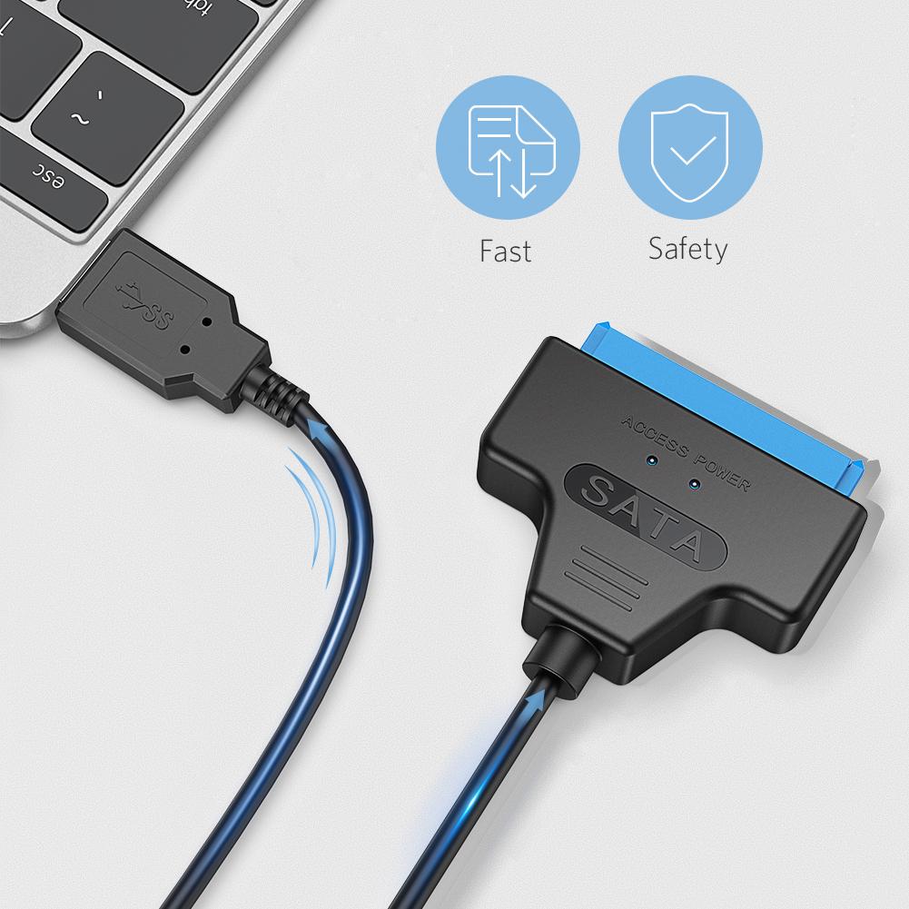 Dual USB 3.0 to SATA7+15pin Adapter Computer Cables Connectors USB Sata Adapter Cable Support 2.5 Inches Ssd Hdd Hard Drive