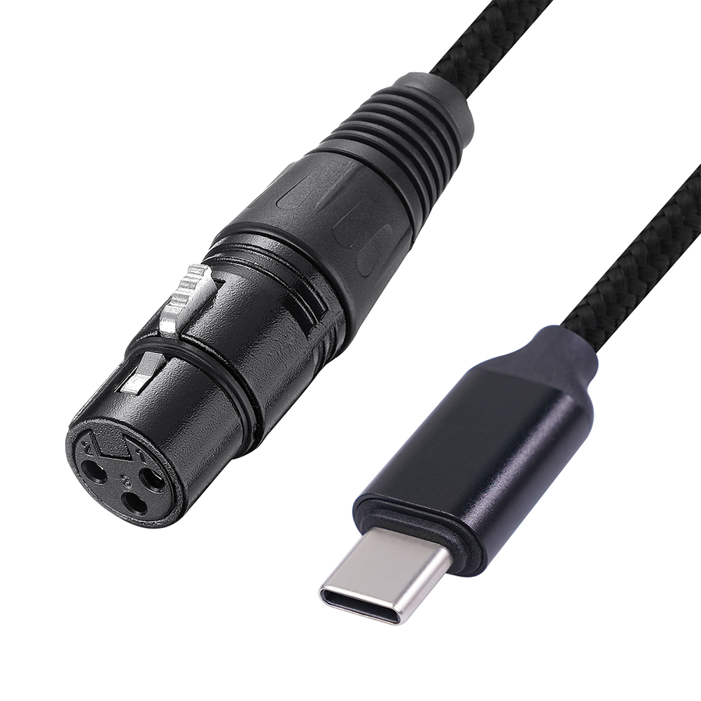 Mini Type-C To XLR 3 Pin Microphone Audio Cable Male To Female Mic Adapter Cord Microphone Connect Computer Audio Cable Adapter