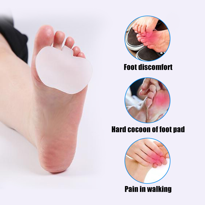 2Pcs Forefoot Shoes Cushion Pads High Heel Elastic Silicone Gel Insoles Orthotic Arch Support Pads Non Slip Relieve Pain