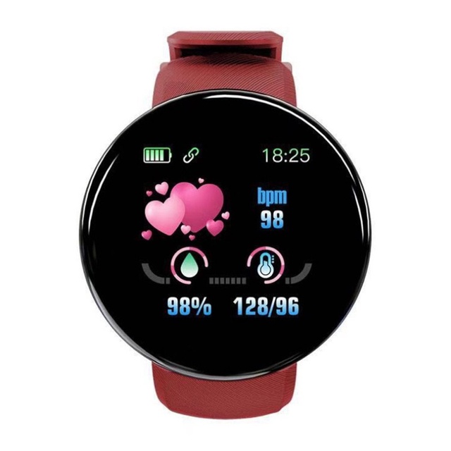 New Smart Watch Men Women Smart Bracelet LED D18 Smartwatch Waterproof Smart Touch Screen Bracelet Smartband