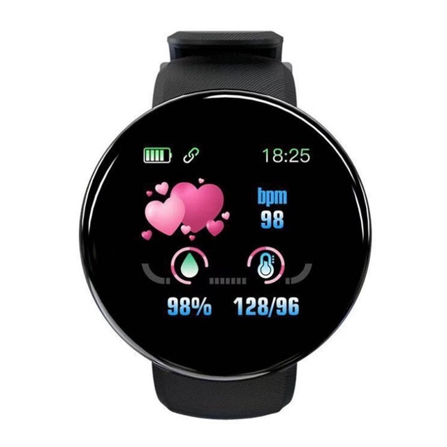 New Smart Watch Men Women Smart Bracelet LED D18 Smartwatch Waterproof Smart Touch Screen Bracelet Smartband