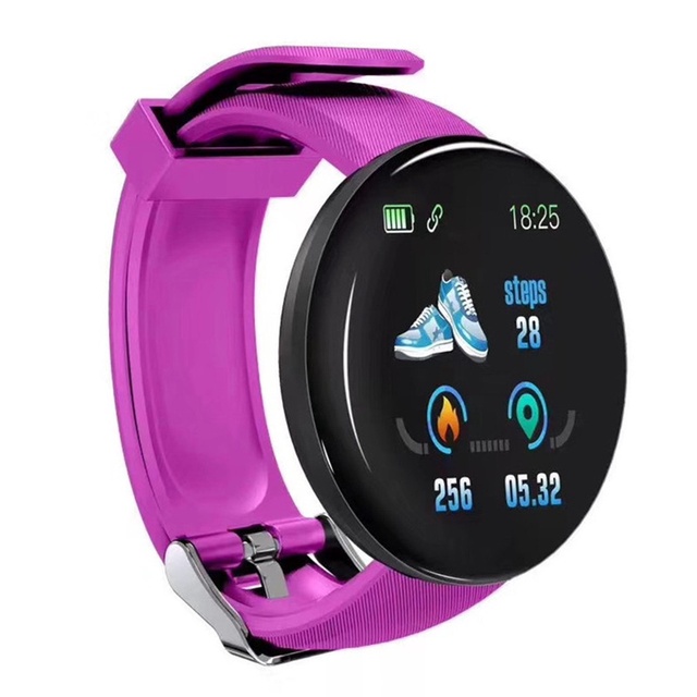 New Smart Watch Men Women Smart Bracelet LED D18 Smartwatch Waterproof Smart Touch Screen Bracelet Smartband
