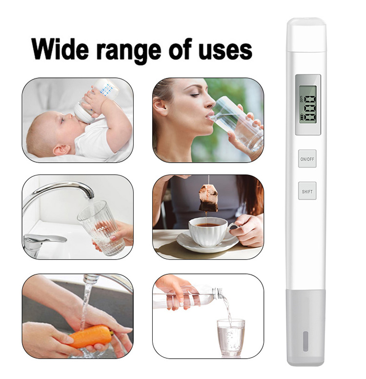 4 in 1 TDS/EC Conductivity /Temperature Meter Digital Water Quality Filter Purity Detection Pen  0-9990ppm Celsius Fahrenheit