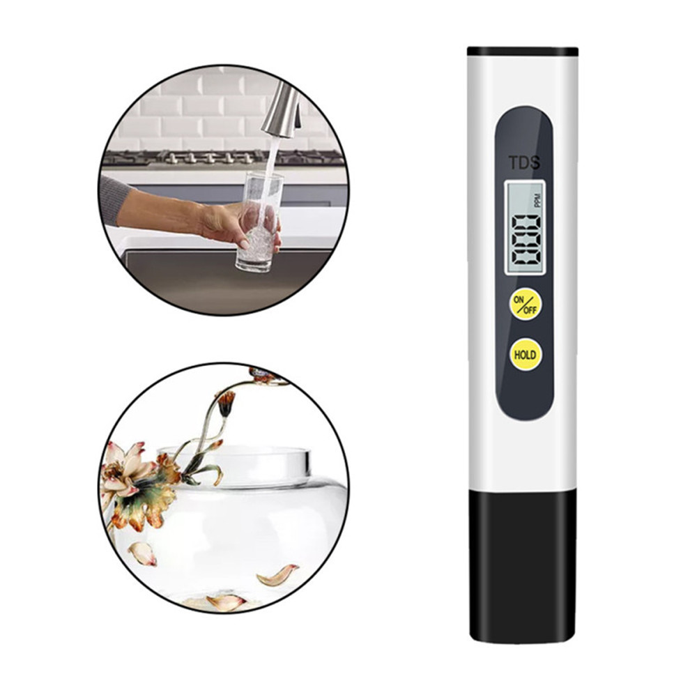 Digital PH TDS Meter Tester Temperature Pen Water Purity PPM Filter Hydroponic for Aquarium Pool Water Monitor Tester 0-9990ppm