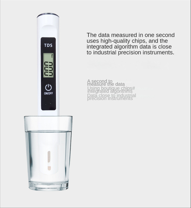 TDS Meter Digital Water Quality Tester Digital PH Meter Tester 0-9990ppm TDS/EC LCD Water Purity PPM Aquarium Filter