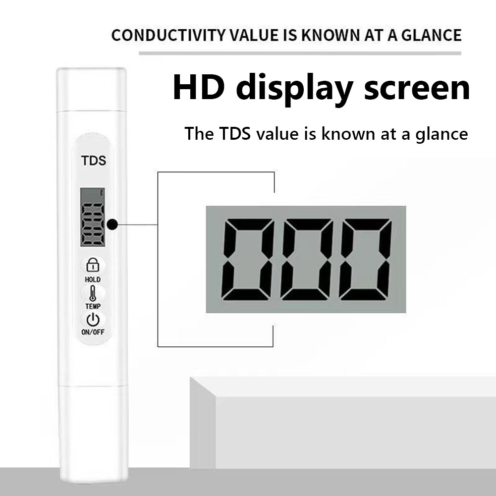 Digital TDS/ EC Meter Pen of Tester Accuracy Aquarium Pool Water Purity Filter Hydroponic Portable PPM Water Quality