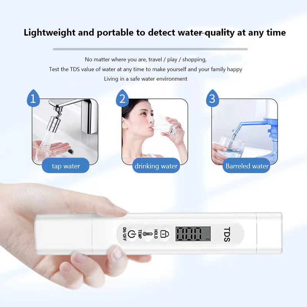 Digital TDS/ EC Meter Pen of Tester Accuracy Aquarium Pool Water Purity Filter Hydroponic Portable PPM Water Quality