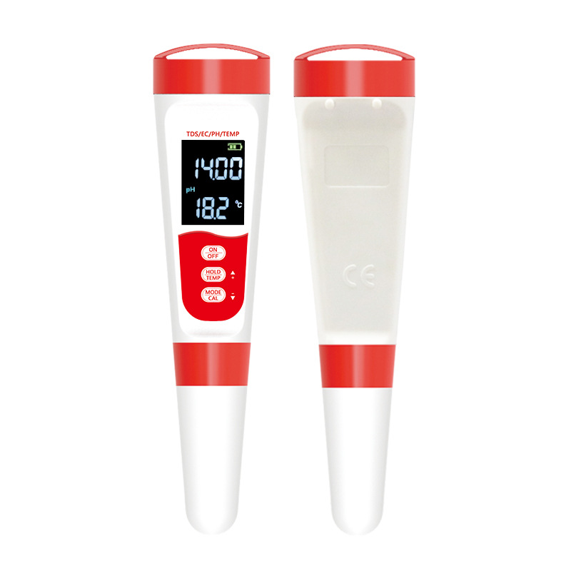 4 In 1 PH Meter Sensor PH TDS EC Temperature Meter Tester Water Quality Testing for Drinking Water Aquariums Swimming Pool