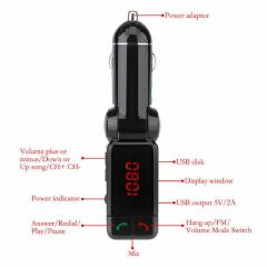 Car MP3 Player FM Transmitter Handsfree Wireless Bluetooth Kit Led Car Mp3 Player USB Charger FM Modulator Car Accessories