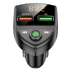 Bluetooth 5.0 FM Transmitter Car Kit SD Card U Disk Car MP3 Player  Wireless Handsfree QC3.0 Dual USB Car Charger