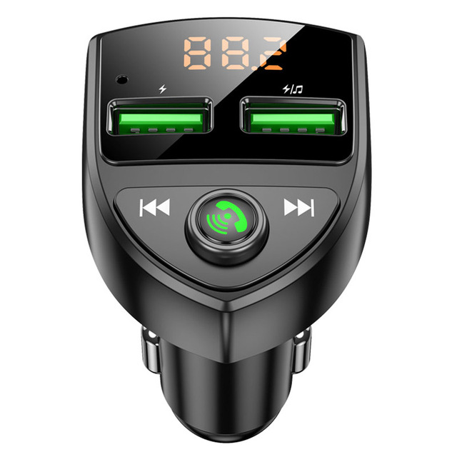 Bluetooth 5.0 FM Transmitter Car Kit SD Card U Disk Car MP3 Player  Wireless Handsfree QC3.0 Dual USB Car Charger