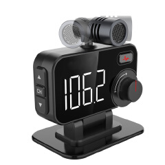 Hands-Free Bluetooth-Compatible 5.0 Car Kit FM transmitter Car MP3 Player Lossless Music QC3.0 Fast Charger Noise Reduction Call