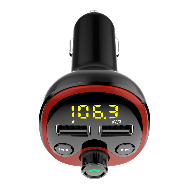Car Bluetooth-Compatible 5.0 FM Transmitter Wireless Handsfree Audio Receiver MP3 Player 3.1A Dual USB Charger Car Accessories