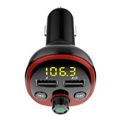 Car Bluetooth-Compatible 5.0 FM Transmitter Wireless Handsfree Audio Receiver MP3 Player 3.1A Dual USB Charger Car Accessories