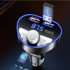 Bluetooth 5.0 FM Transmitter Car Handsfree Call Mp3 Player 4.8A/5.4A Dual USB Charger U Disk / TF Card Lossless Music Play