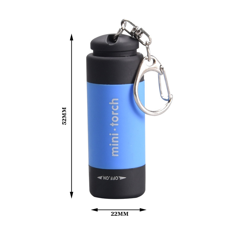 Portable LED Light USB Rechargeable Outdoor Waterproof Keychain  Torch Lamp Lights Multi Color Children's Mini Flashlight