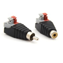 2PCS Speaker RCA Connector Universal Wire A/V Cable to Audio Female Male RCA Adapter Jack Press Plug Cabe for Audio Cable
