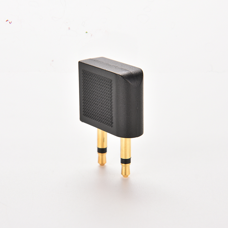 2pcs 3.5mm Airline Airplane Earphone Headphone Headset Jack Audio Connector Plug Adapter for Airplane Travel Headphone Earphone