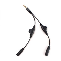 3.5mm Headphone Stereo Audio Y Splitter Cable Cord With Separate Volume Controls