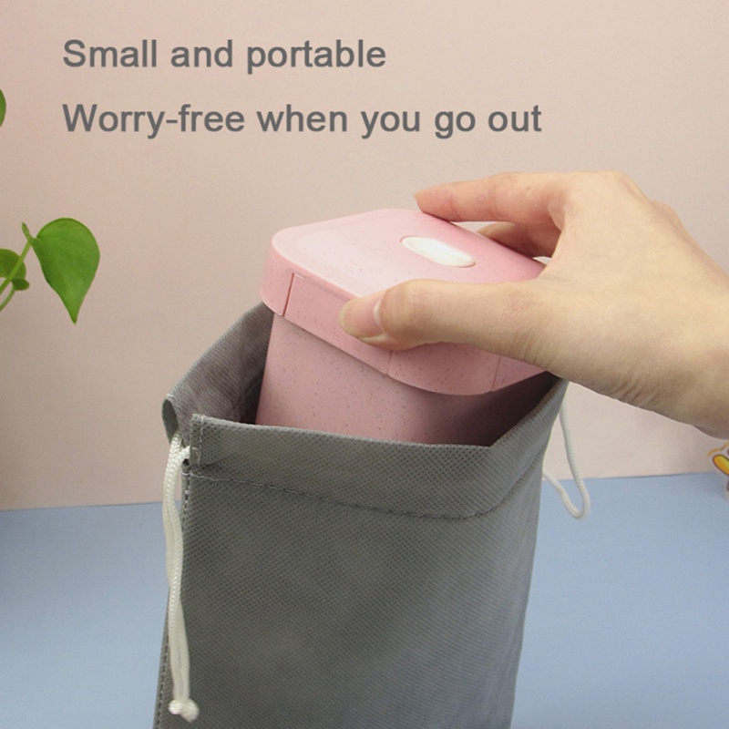 1pc Food Grade Wheat Straw Sealed Soup Cup With Lid Water Breakfast Portable Lunch Box Microwave Dinnerware Food Container