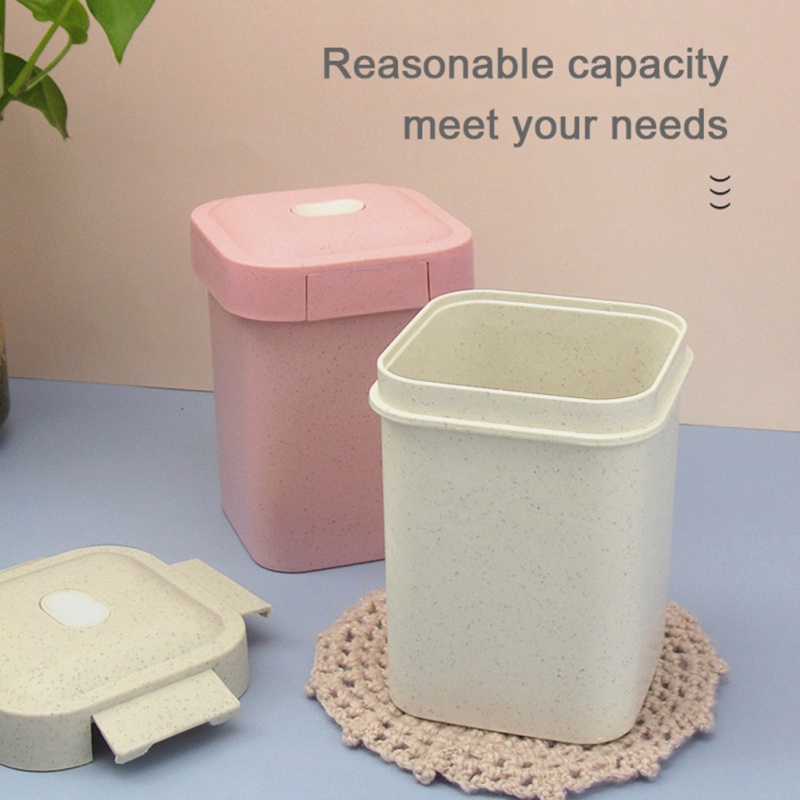 1pc Food Grade Wheat Straw Sealed Soup Cup With Lid Water Breakfast Portable Lunch Box Microwave Dinnerware Food Container