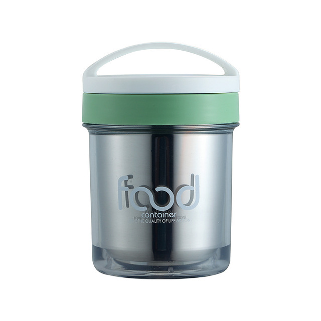 Mini Kid's Lunch Box Stainless Steel Thermal Breakfast Vaccum Soup Cup Portable Food Sealed Storage Boxes Container with Spoon