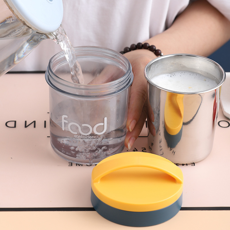 Mini Kid's Lunch Box Stainless Steel Thermal Breakfast Vaccum Soup Cup Portable Food Sealed Storage Boxes Container with Spoon