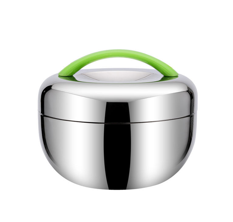 0.8ML Mini Stainless Steel Double Layer Round Bento Box Thermos Lunch Box Food Container Lunch Box For Kids Kitchen Food Box Container