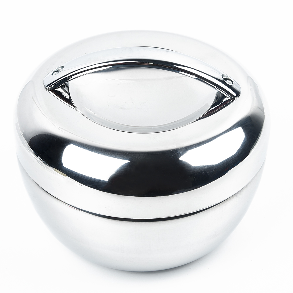 0.8ML Mini Stainless Steel Double Layer Round Bento Box Thermos Lunch Box Food Container Lunch Box For Kids Kitchen Food Box Container